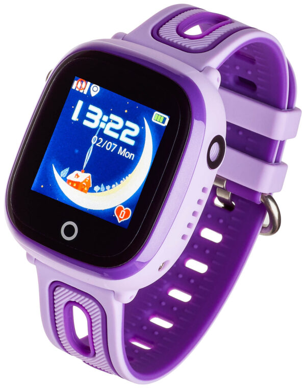 Smartwatch Happy - 2G smartwatch för barn - GPS / vattentät / SOS / larm / kamera - Lila